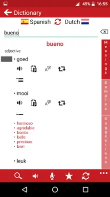 Dutch - Spanish  Dictionary & Education android App screenshot 6